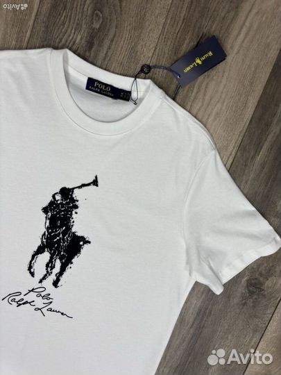 Мужская футболка Polo Ralph Lauren балая