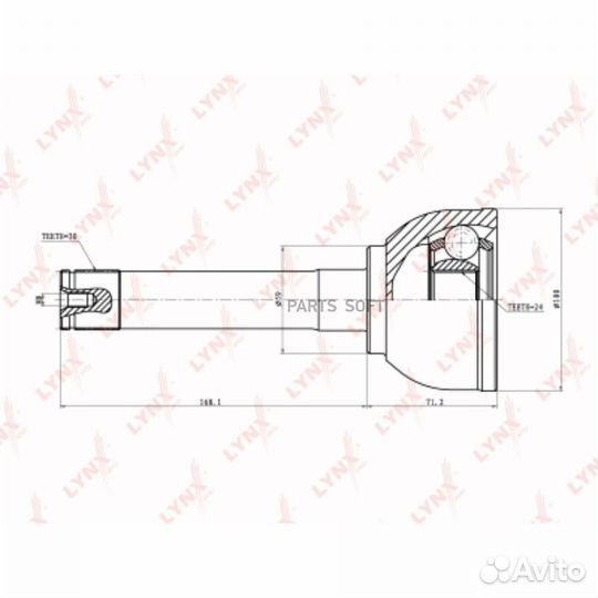 Шрус наружный перед прав/лев