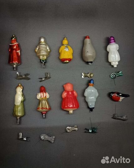 Елочные игрушки СССР на прищепках