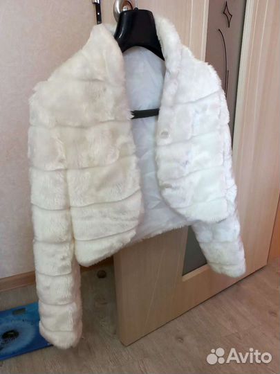 Свадебная шубка белая