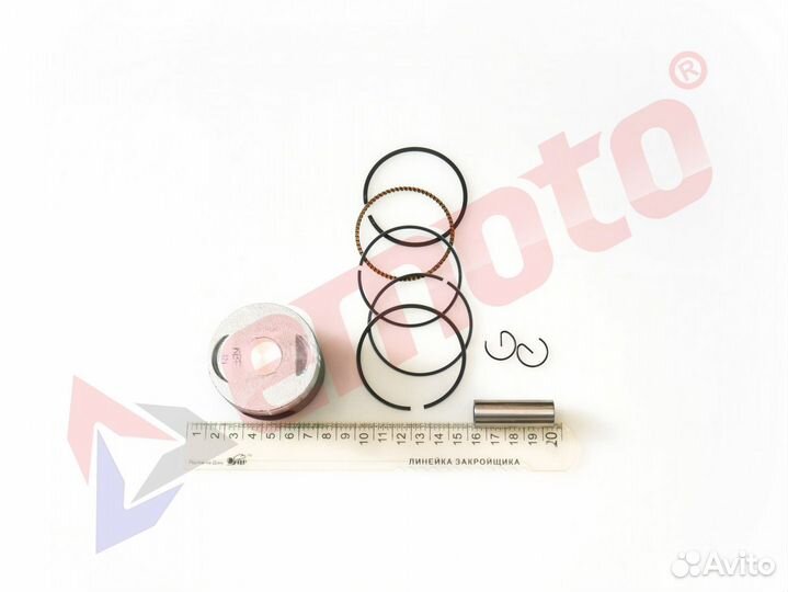 Поршневой комплект 4Т 157QMJ D57.4 р15мм (с тефлон