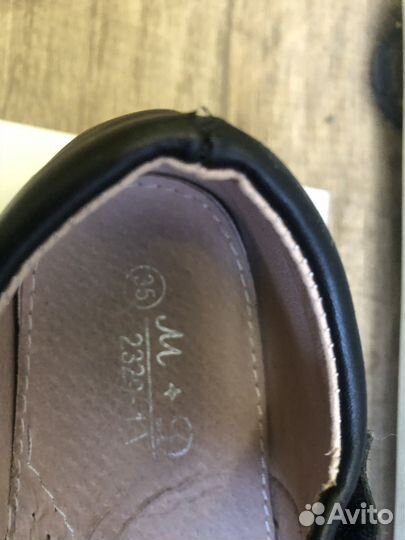 Туфли школьные для девочки кожаные, р. 35