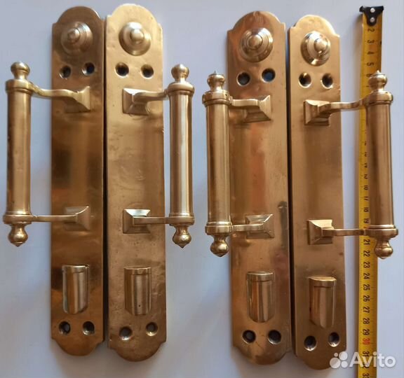 Ручки латунь - стеклянные.19 векъ
