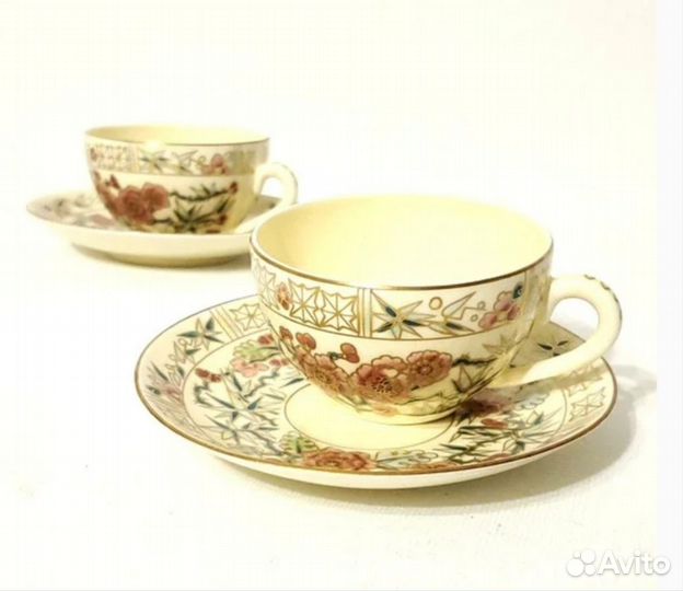 Чайный фарфоровый сервиз Zsolnay pecs винтаж чашка