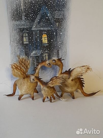 Ватные ёлочные игрушки