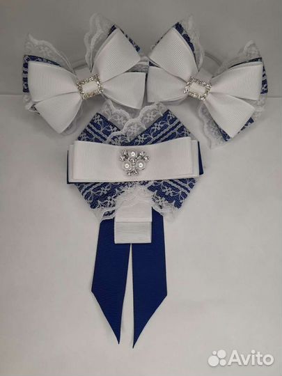 Школьные банты + Галстук-брошь