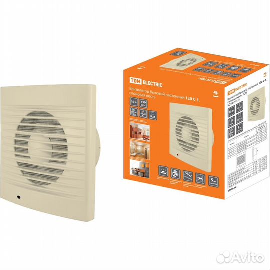 Бытовой настенный вентилятор TDM 120 С-1