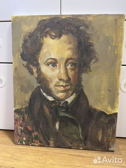 Портрет А.С.Пушкин (масляные краски) на холсте