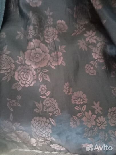 Шуба мутон, капюшон отделка норка