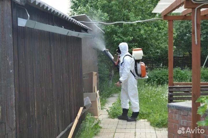 Обработка от клещей,комаров и клопов