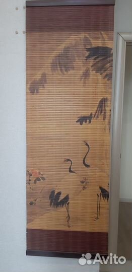 Рулонная бамбуковая штора. Япония. 150 х 50 см