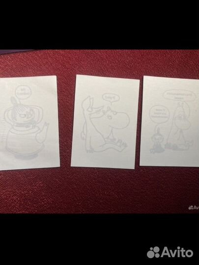 Наклейки лента moomin,тату-переводилки