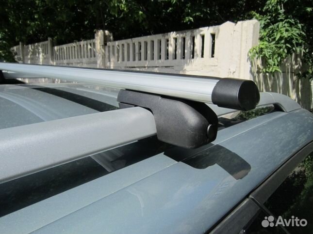 Багажник euro на рейлинги с аэродинамическими дуга