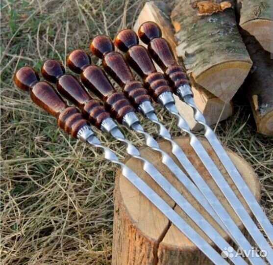 Шампура с деревянной ручкой 40 см