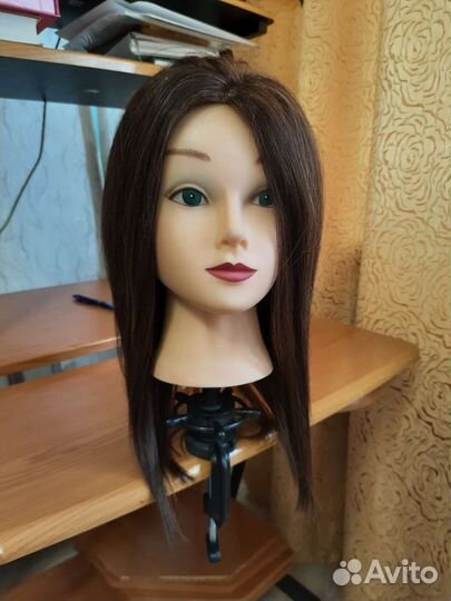 Голова манекен натуральные волосы