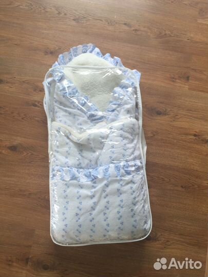 Зимний конверт на выписку для мальчика