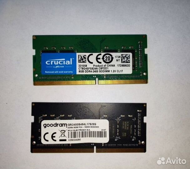 Оперативная память для ноутбука DDR4 8Gb 2400 Mhz