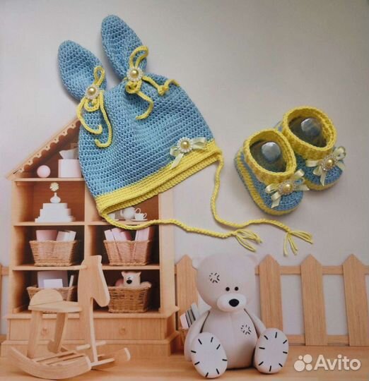 Комплект пинетки и шапочка