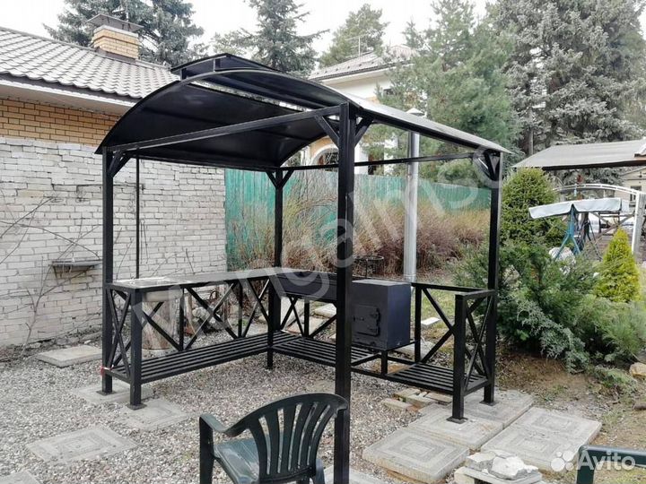 Кованные мангалы с крышей