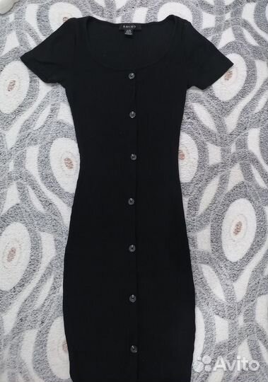 Платье женское обтягивающее в рубчик