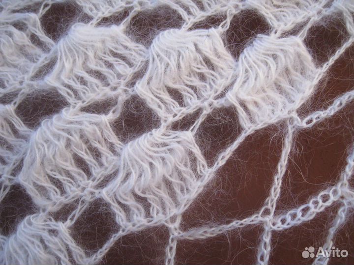 Ажурная косынка шаль платок козий пух