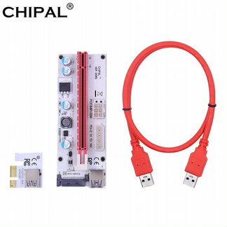 Райзер PCI-E VER 008S (6 Pin Molex sata) Новые