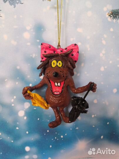 Ватные елочные игрушки