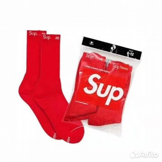 Носки Supreme Красные