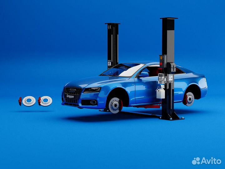 Комплект суппортов и тормозных дисков