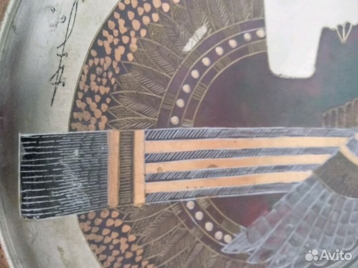 Тарелка медь богиня Нехбет винтаж