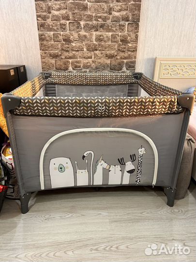 Манеж Lionelo Lene grey stone