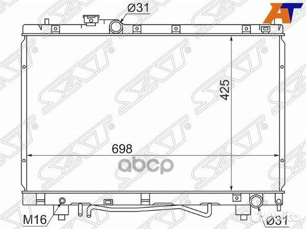 Радиатор Toyota Gaia 98-04 / Ipsum (SXM10,ACM20