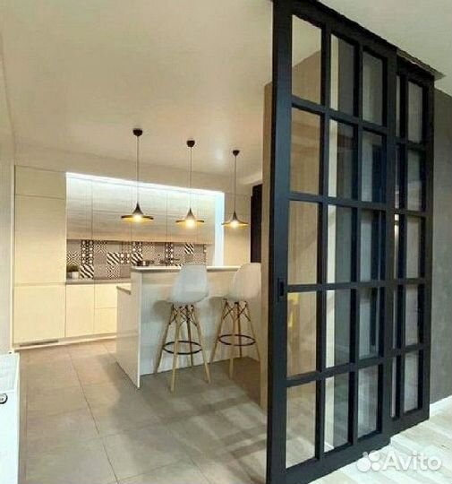 Двери раздвижные стеклянные