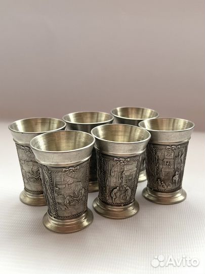 Оловянные рюмки, стопки, стаканы