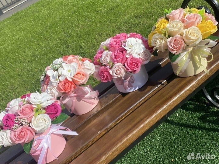 Букет из мыльных цветов, мыльные розы