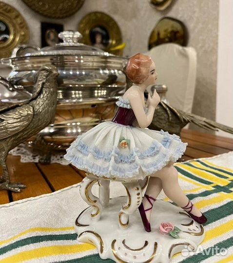 Старинная фарфоровая статуэтка балерина (Germany)