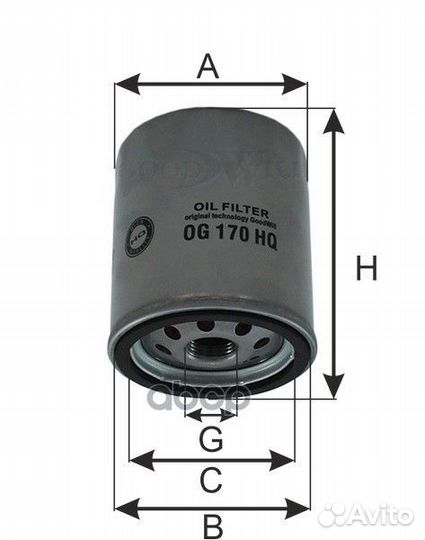 Фильтр масляный OG170HQ Goodwill