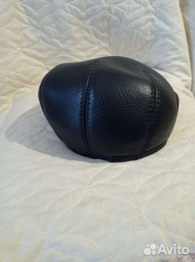 Мужская кепка, натуральная кожа