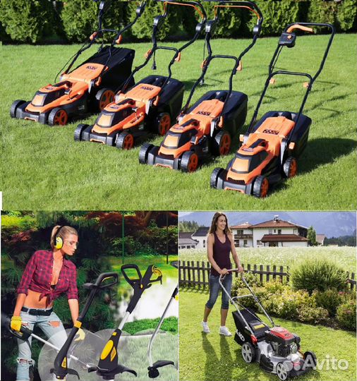 Газонокосилка, Коса, Триммер, Бензиновая Электрич