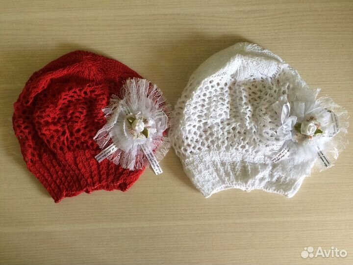 Шапка вязаная для девочки новая лето