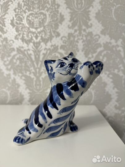 Статуэтка гжель кошка