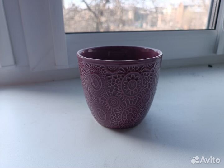 Горшок керамический, пластиковый