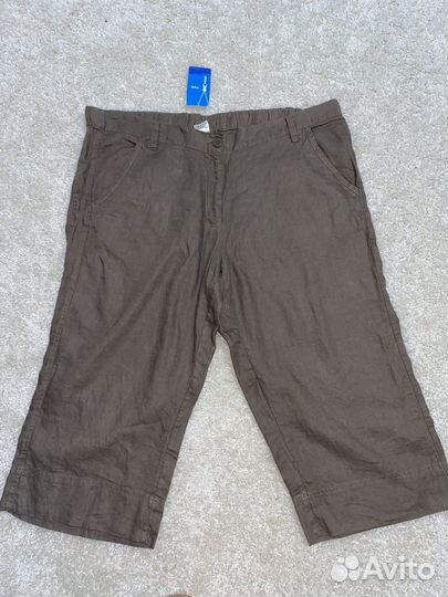 Льняные шорты 52