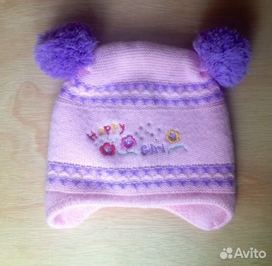 Шапки зимние на девочку 1-2 г