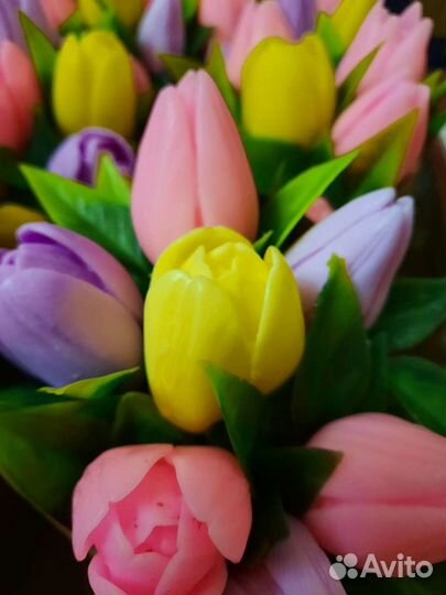 Тюльпаны, подарки из мыла