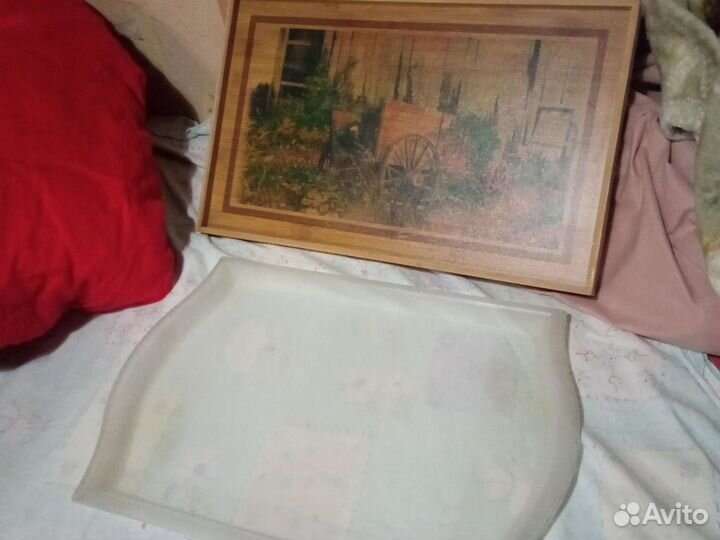 Поднос икеа, кожаный