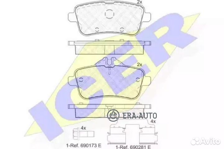 Icer 182072-066 Колодки торм.диск. mercedes GL -Cllass (X166) (07/12)