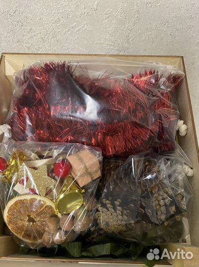 Набор для поделок с мишурой,новогоднего венка, дек