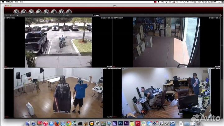 Комплект регистратора видеонаблюдения с камерами