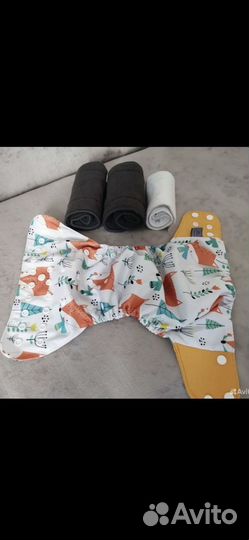 Многоразовый подгузник + 6 вкладышей